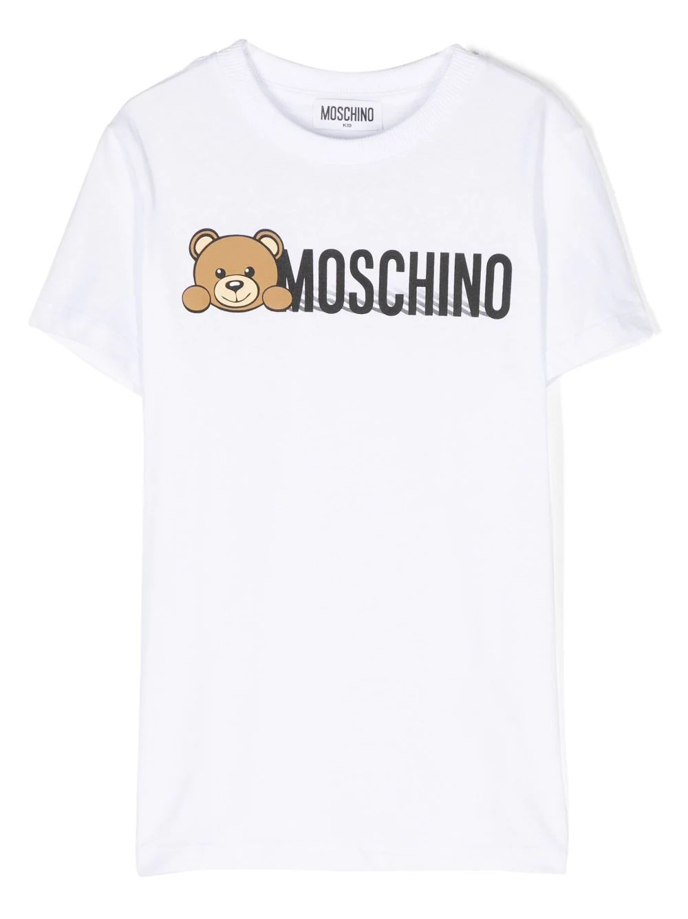 White Teddy Logo T-Shirt - MOSCHINO KIDS - Russocapri